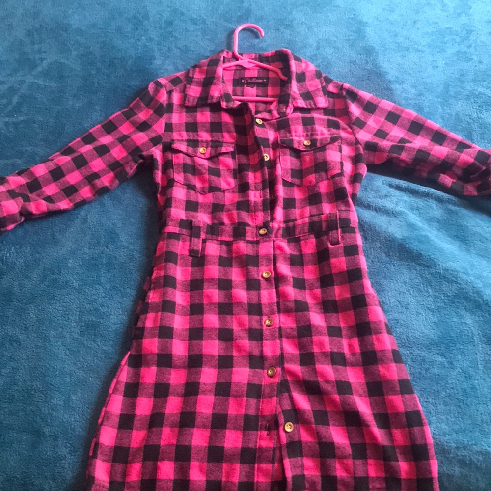 Girls Plaid Dress